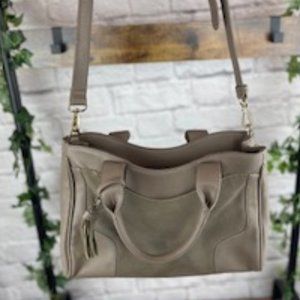 Sole Society Satchel Style Handbag in Taupe